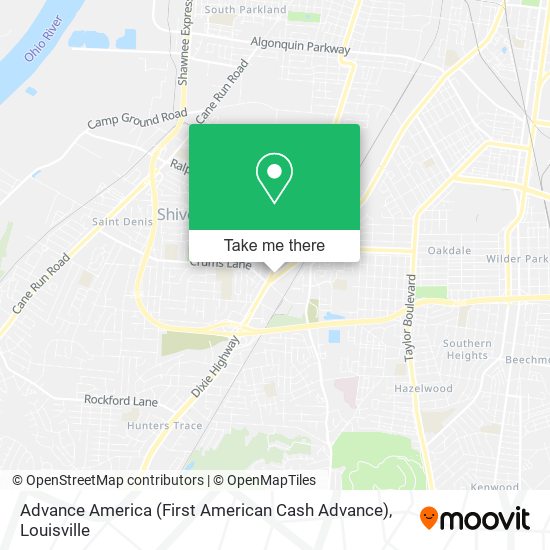 Mapa de Advance America (First American Cash Advance)