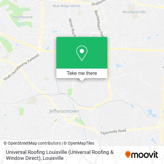 Universal Roofing Louisville (Universal Roofing & Window Direct) map