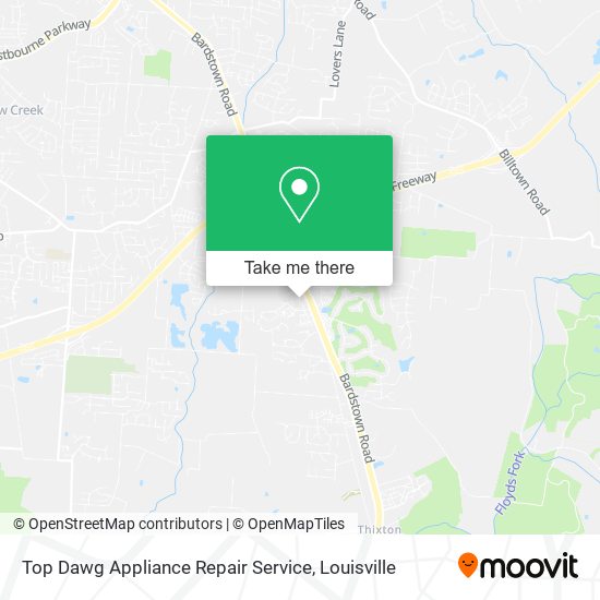 Mapa de Top Dawg Appliance Repair Service