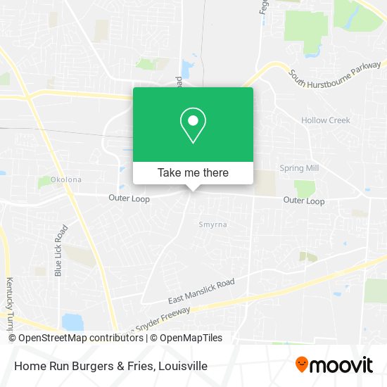 Mapa de Home Run Burgers & Fries