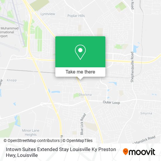 Intown Suites Extended Stay Louisville Ky Preston Hwy map