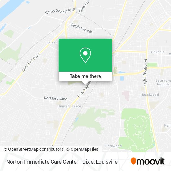 Norton Immediate Care Center - Dixie map