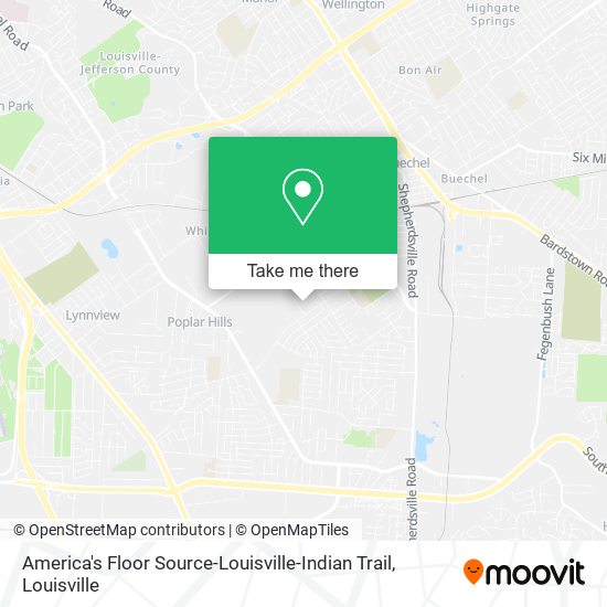 America's Floor Source-Louisville-Indian Trail map