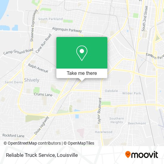 Reliable Truck Service map
