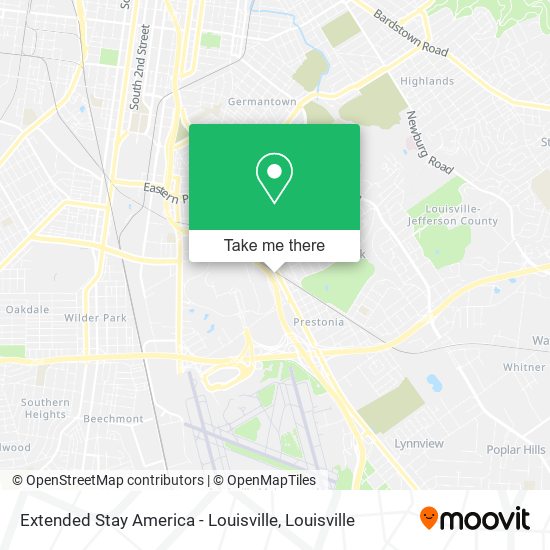 Extended Stay America - Louisville map