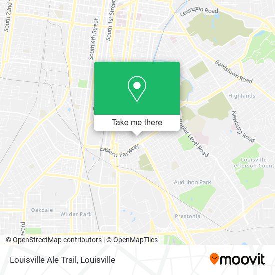 Louisville Ale Trail map