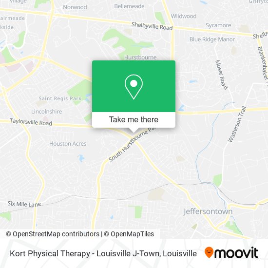 Kort Physical Therapy - Louisville J-Town map