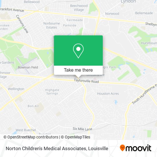 Norton Children's Medical Associates map
