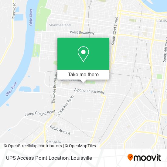 UPS Access Point Location map