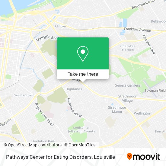 Pathways Center for Eating Disorders map