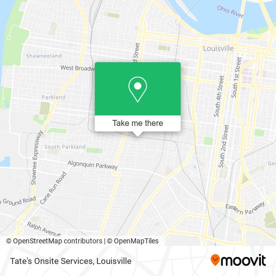 Tate's Onsite Services map