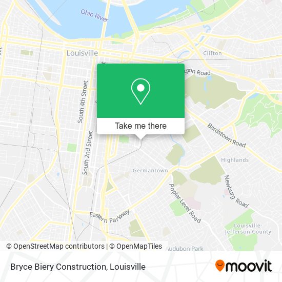 Bryce Biery Construction map