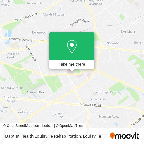 Baptist Health Louisville Rehabilitation map