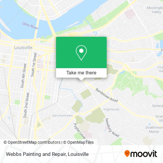 Webbs Painting and Repair map