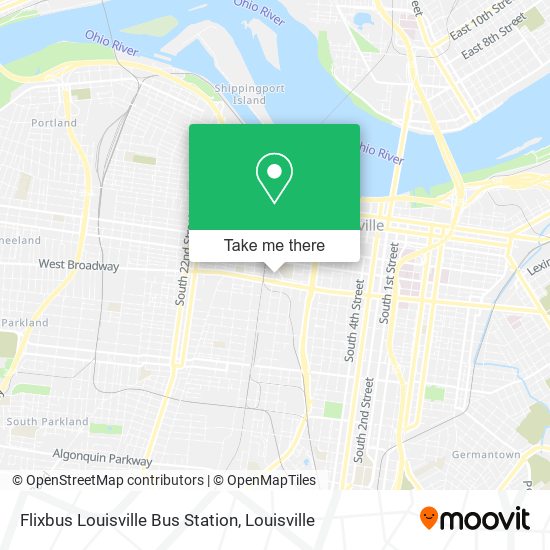 Flixbus Louisville Bus Station map