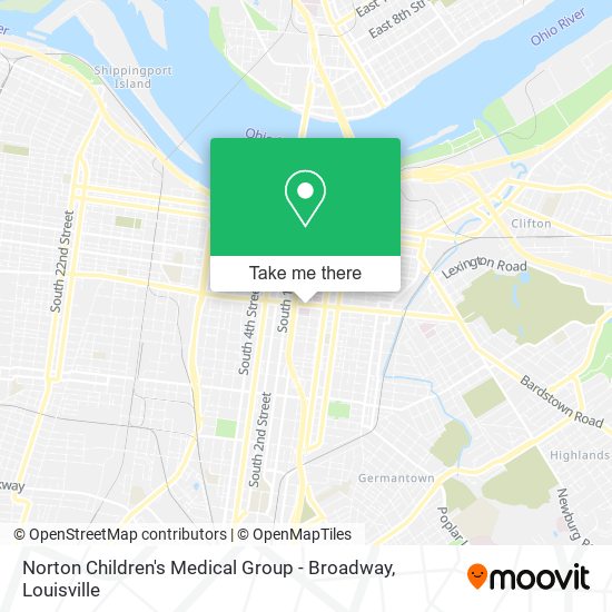 Mapa de Norton Children's Medical Group - Broadway