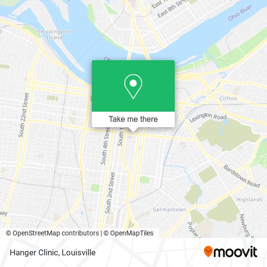 Hanger Clinic map