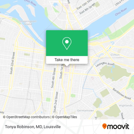 Tonya Robinson, MD map