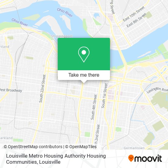 Mapa de Louisville Metro Housing Authority Housing Communities
