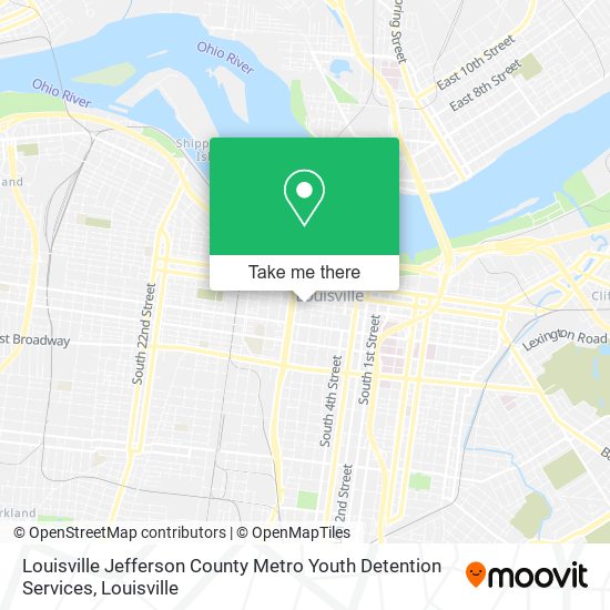 Mapa de Louisville Jefferson County Metro Youth Detention Services