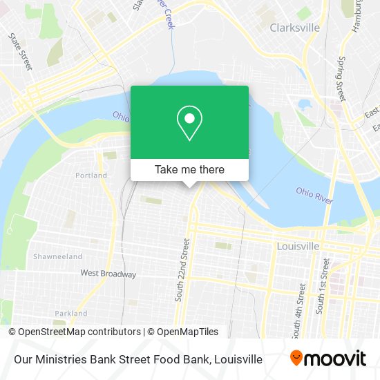 Our Ministries Bank Street Food Bank map