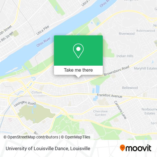 University of Louisville Dance map