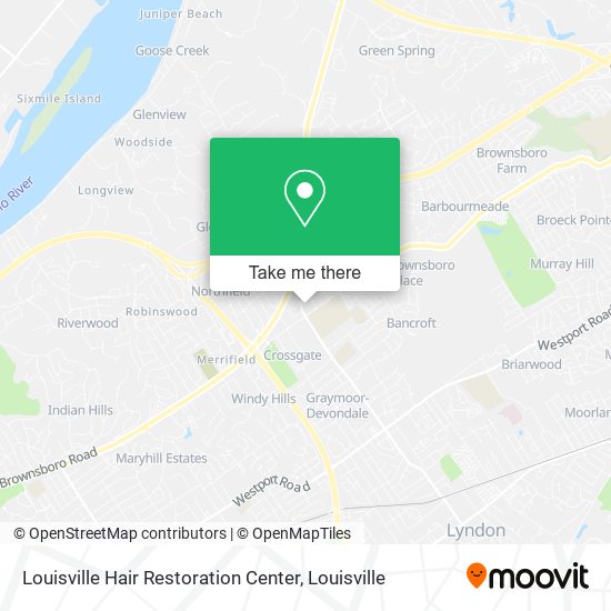 Mapa de Louisville Hair Restoration Center