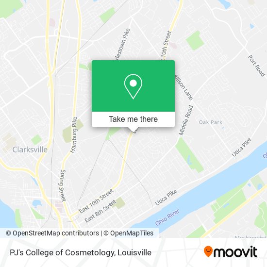 PJ's College of Cosmetology map