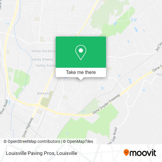 Louisville Paving Pros map