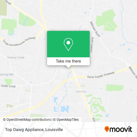 Top Dawg Appliance map