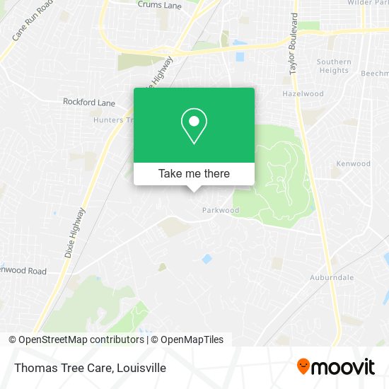 Thomas Tree Care map