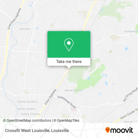 Crossfit West Louisville map