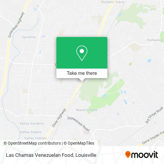 Las Chamas Venezuelan Food map