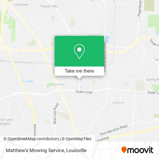 Matthew's Mowing Service map