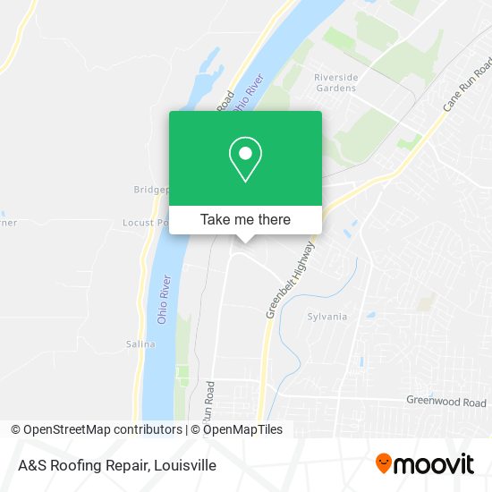 A&S Roofing Repair map