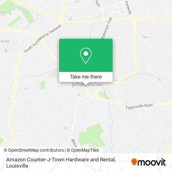 Amazon Counter-J-Town Hardware and Rental map