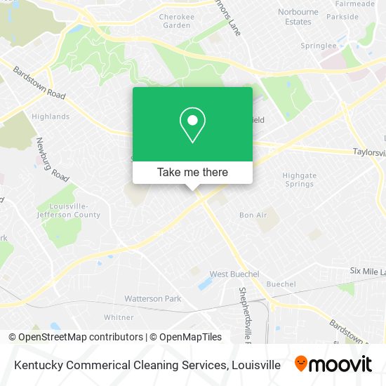 Mapa de Kentucky Commerical Cleaning Services