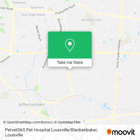 Mapa de Petvet365 Pet Hospital Louisville / Blankenbaker