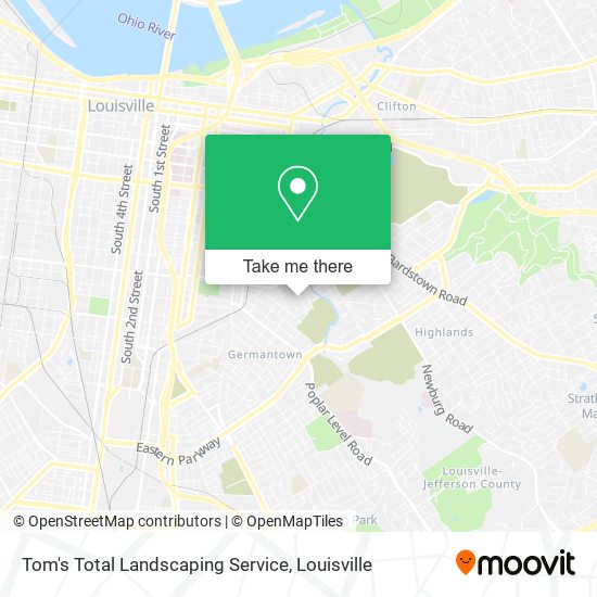 Tom's Total Landscaping Service map