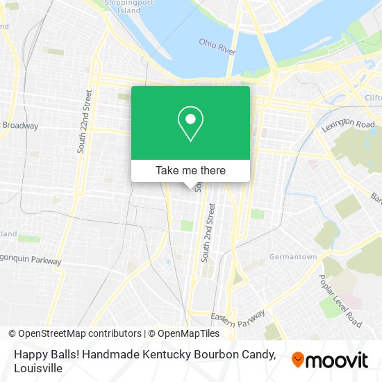 Happy Balls! Handmade Kentucky Bourbon Candy map