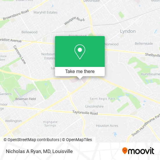 Nicholas A Ryan, MD map