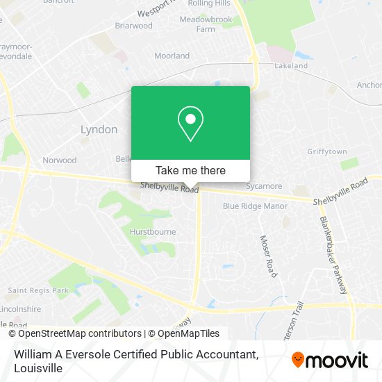 William A Eversole Certified Public Accountant map