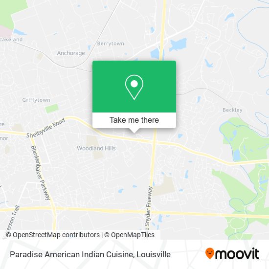 Paradise American Indian Cuisine map