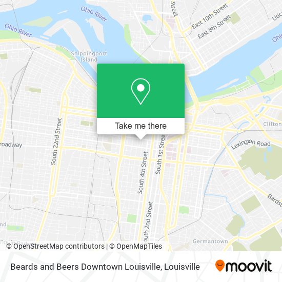 Mapa de Beards and Beers Downtown Louisville