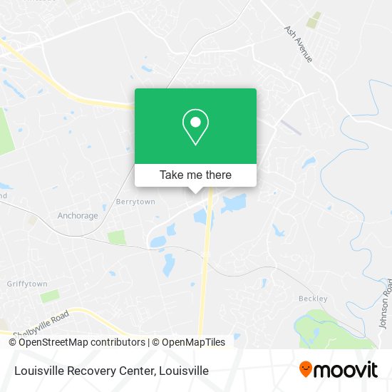 Louisville Recovery Center map