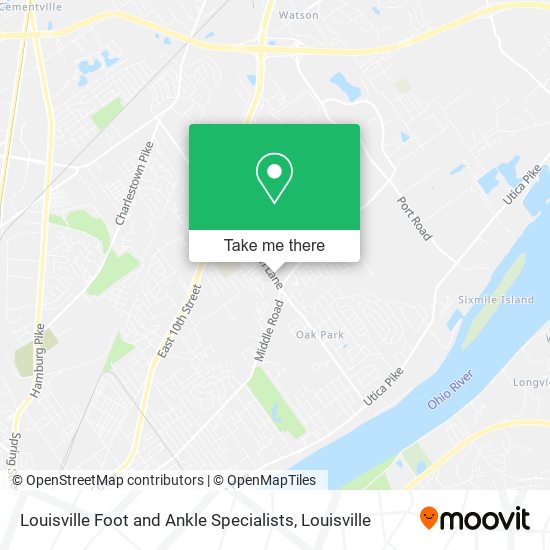 Louisville Foot and Ankle Specialists map