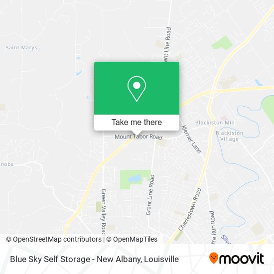 Mapa de Blue Sky Self Storage - New Albany