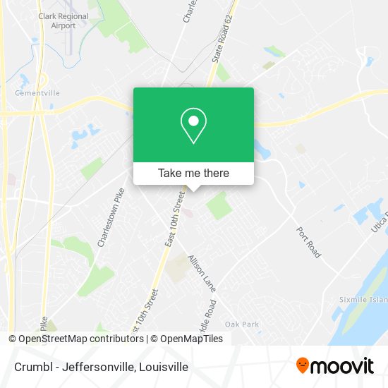 Crumbl - Jeffersonville map