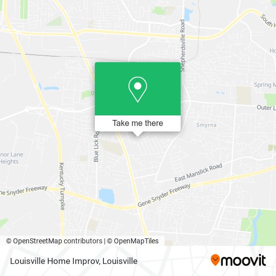 Louisville Home Improv map