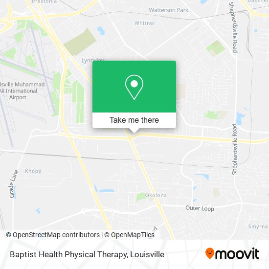 Baptist Health Physical Therapy map